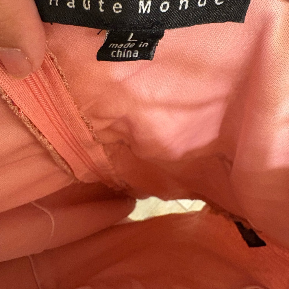 Haute Monde Coral Strapless Dress - Picture 2 of 8